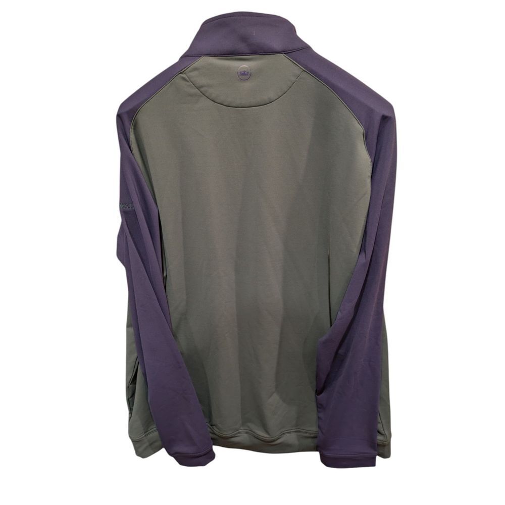 PETER MILLAR GOLF L/S Shield Rain Shell 1/4 Zip Pullover Jacket XL Monogram Sl - Picture 2 of 4